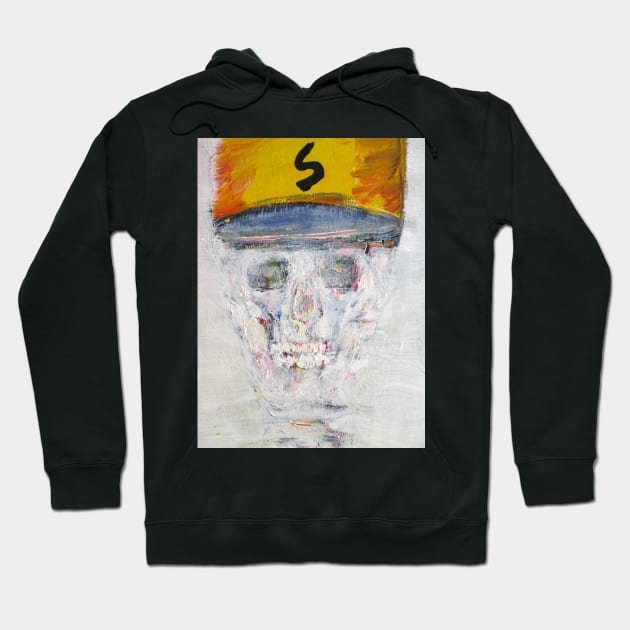 SKULL with  BASEBALL HAT Hoodie by lautir